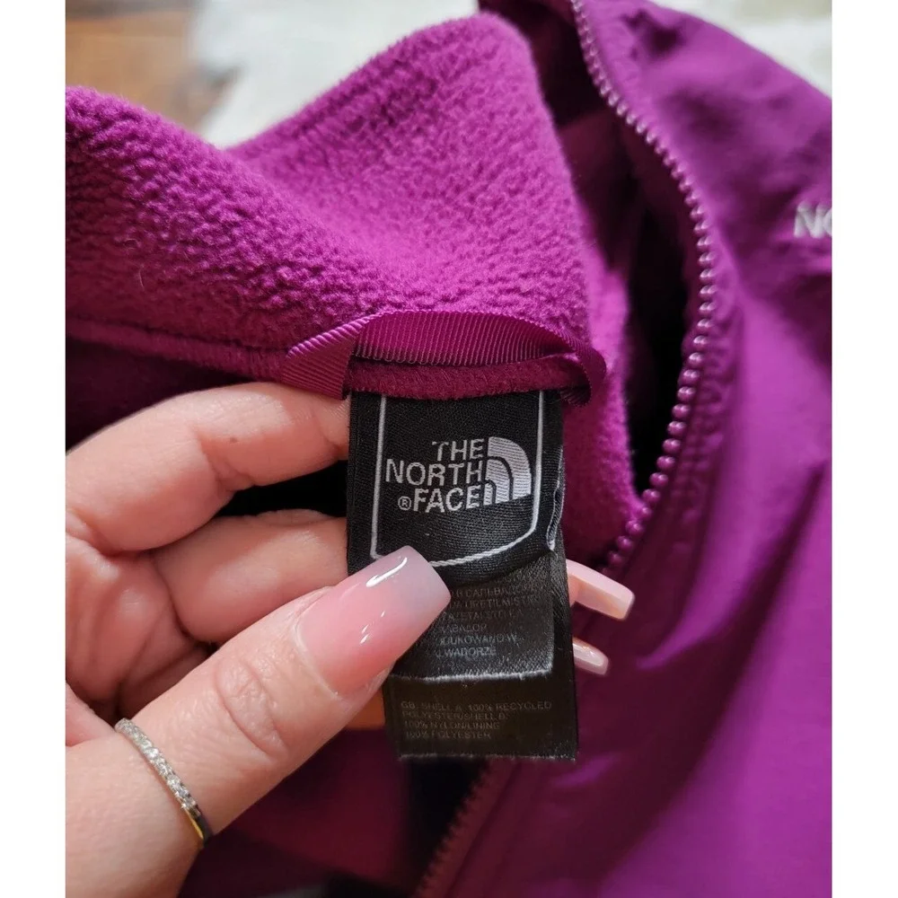 The North Face Denali Fleece Full Zip Jacket Girl's size Large 14/16 Purple